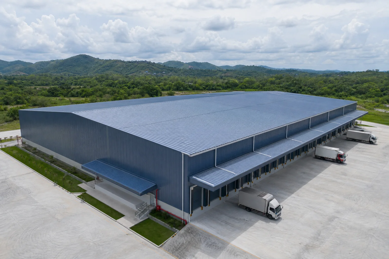 Insulated industrial steel roofing system