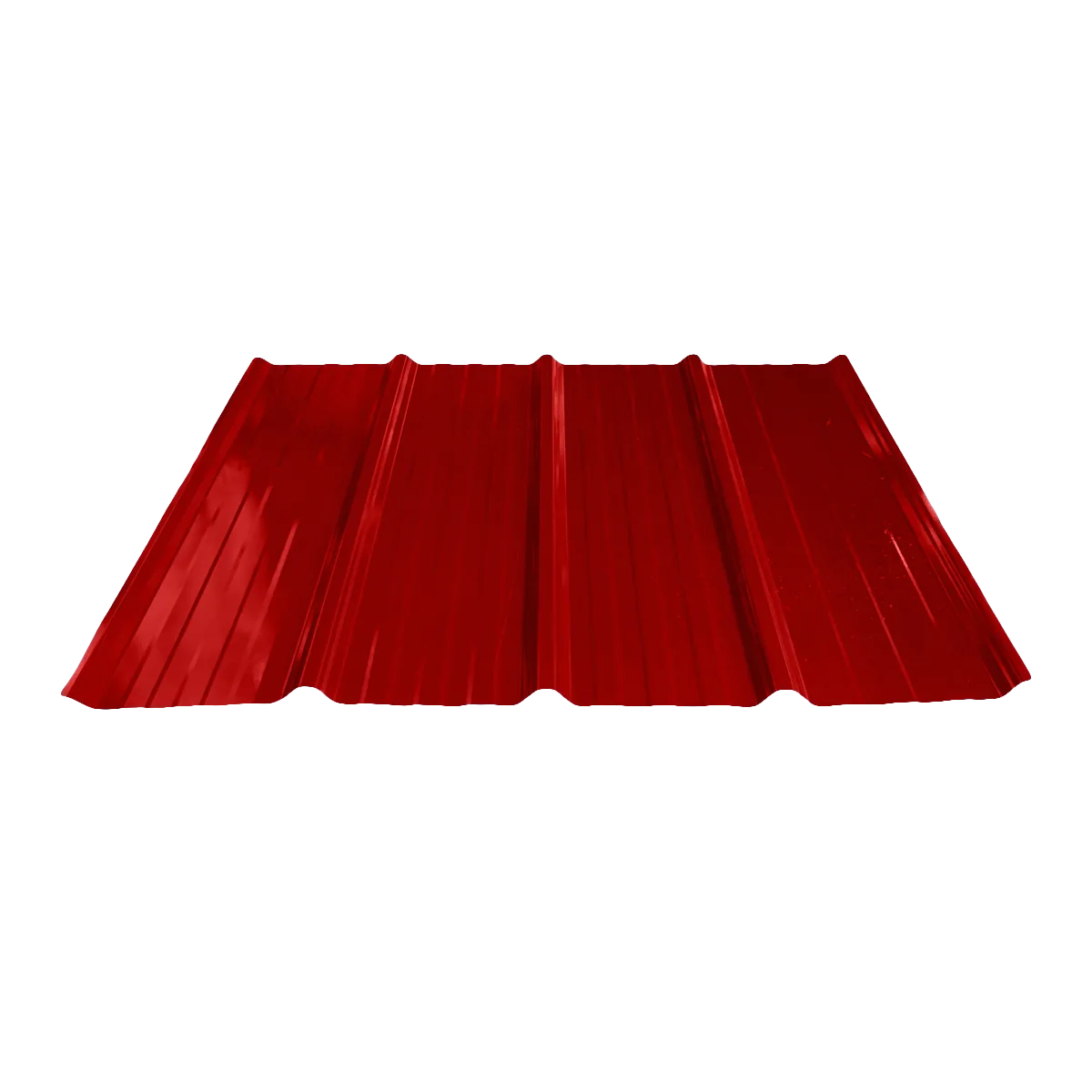 Red Super Rib steel roofing profile